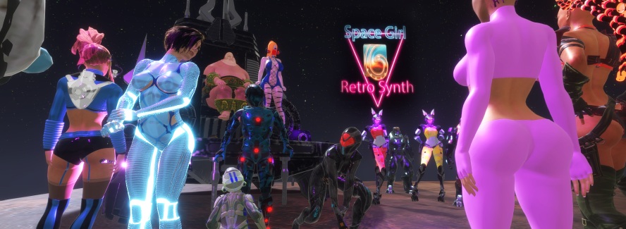 SpaceGirl Retro Synth - 3D Adult Games